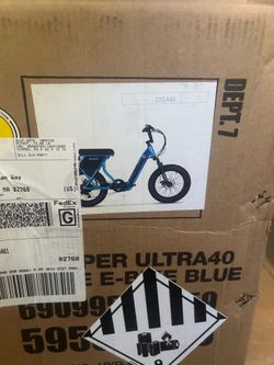 Hyper Bicycles 20" Ultra 40, 36V Electric Bike, Adult Ages 13+, 250W Motor, Blue