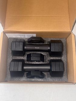 Black Hex adjustable weight dumbbell set
