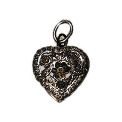 Antique Victorian Heart Shaped Photo Locket Pendant