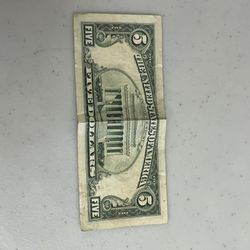 Rare 5 Dollar Bill 💵 1995