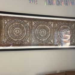 Crate & Barrel “Papel con Nudos” by Julio Laja Chichicaxtle – Large Framed Wall Art