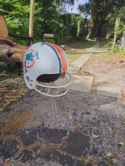 Miami Dolphins NFL Helmet Charcoal Grill