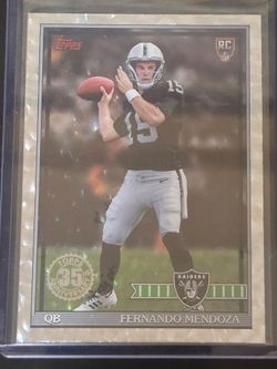 Topps Fernando Mendoza Raiders RC Football Card
