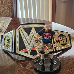 WWE John Cena Articulated Figure & Championship Belt Wrestling / Toy / Action Figure / Collectible / Collector / Memorabilia / AEW / WWF / UFC / NWO