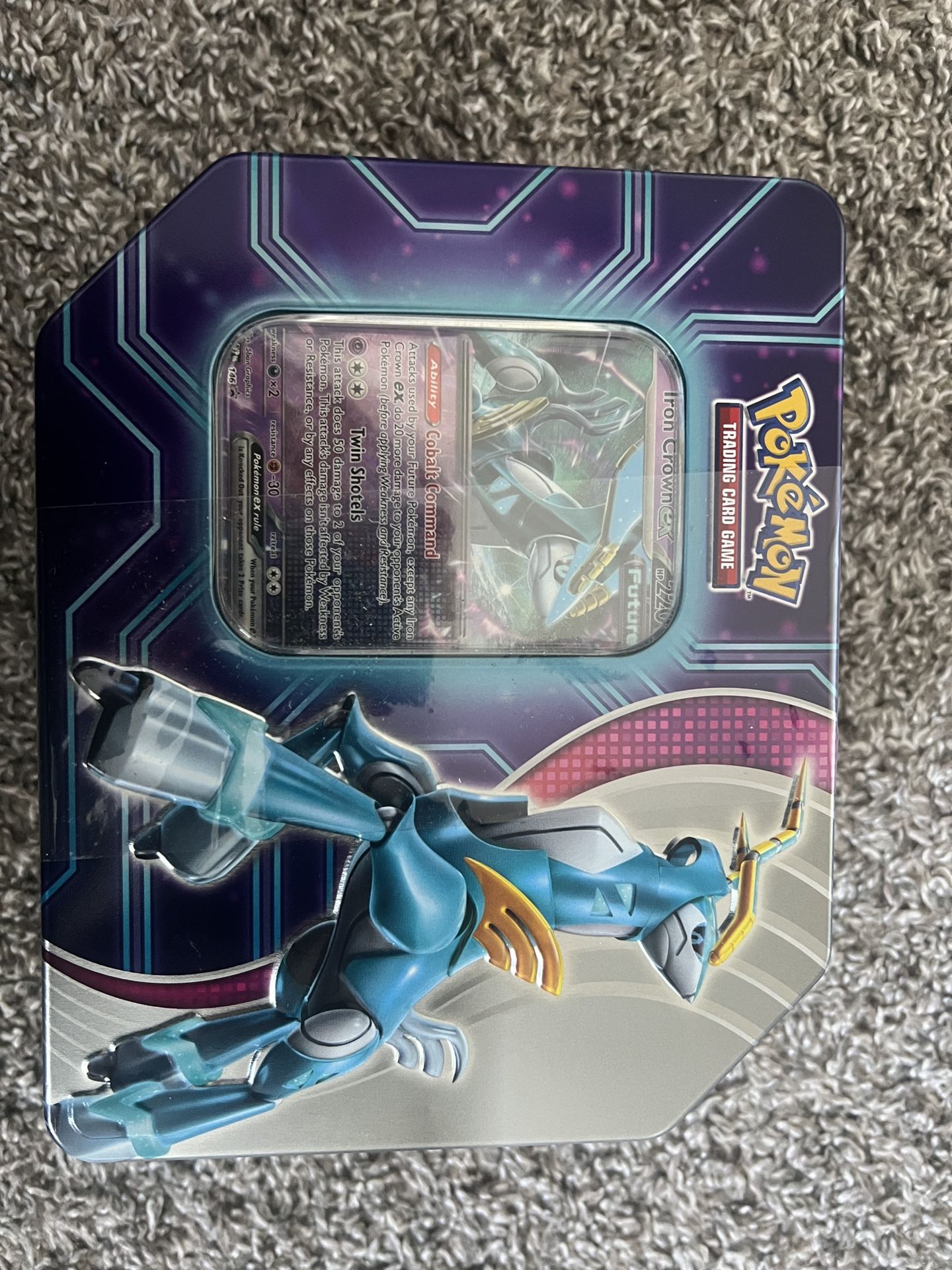 Pokemon Paradox Destinies Iron Crown Ex Tin