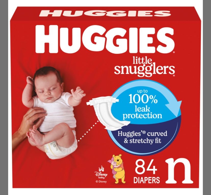 Huggies Size Newborn Diapers, Little Snugglers Baby Diapers, Size Newborn (Up To 10 Lbs), 84 Count