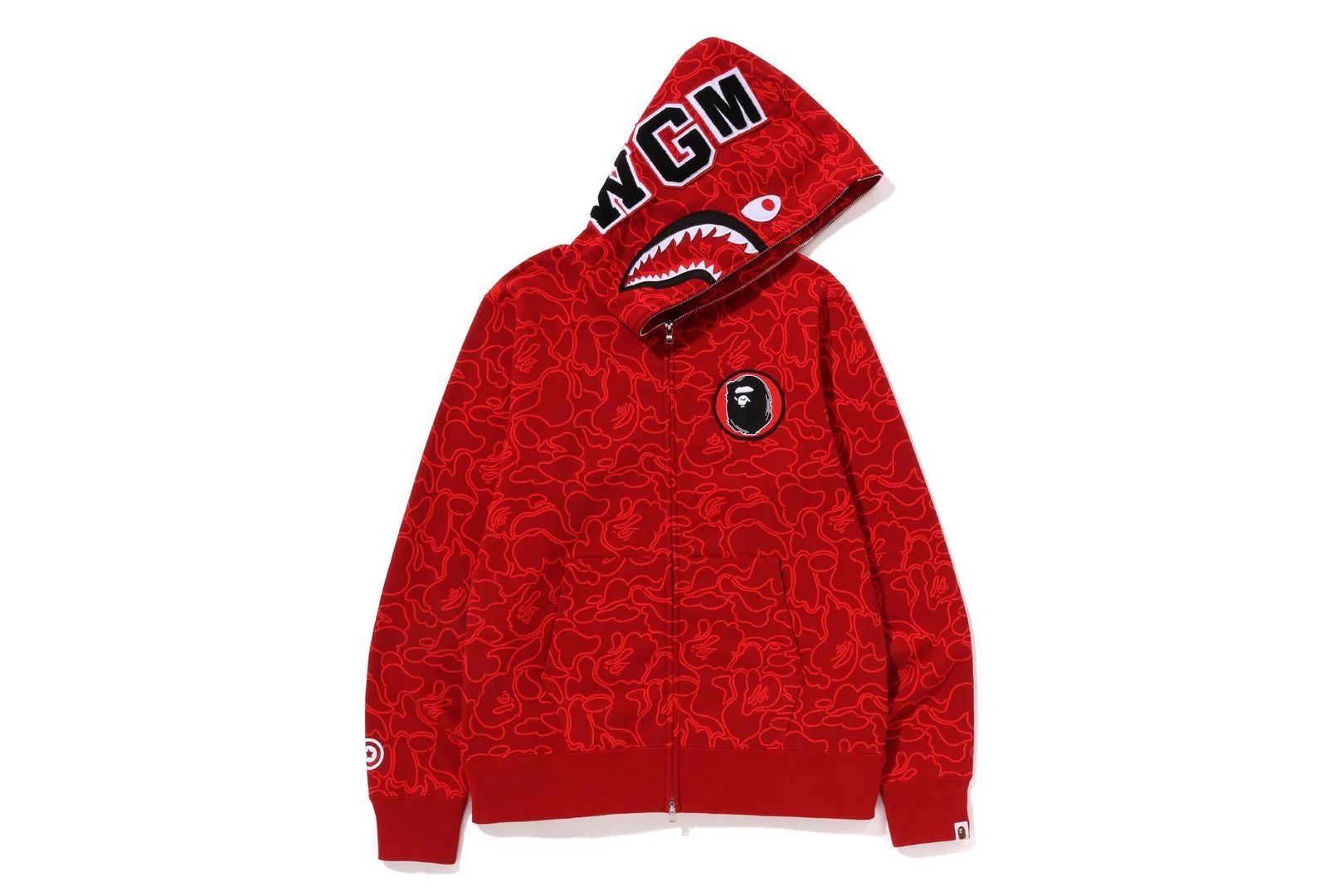 30th Anniversary BAPE LINE CAMO SHARK FULL ZIP HOODIE