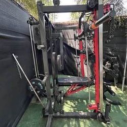 MARCY Smith Machine Power Cage Squat Rack Training System Pull Up Bar gym workout equipment