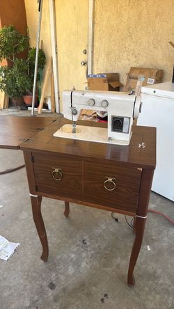 Vintage Signature Sewing Machine with Cabinet