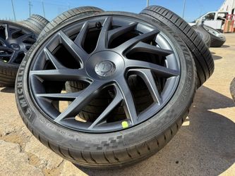 21" OEM 2026 Tesla Model S Plaid VELARIUM wheels MICHELIN 265/35/21 99.9% and 295/30/21 TPMS 100%