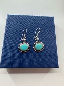 🌿 Beautiful Sterling Silver Turquoise Earrings – Perfect Mother’s Day Gift! 🌿