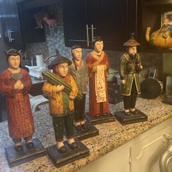 Wooden Asian statues 