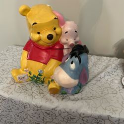 Pooh Bear Eeyore Piglet Cookie Jar 