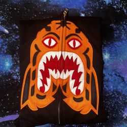 NEW RARE BAPE Tiger Black Full Zip Hoodie