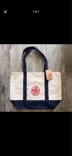 NEW TRADER JOE’S LARGE CANVAS TOTE BAG
