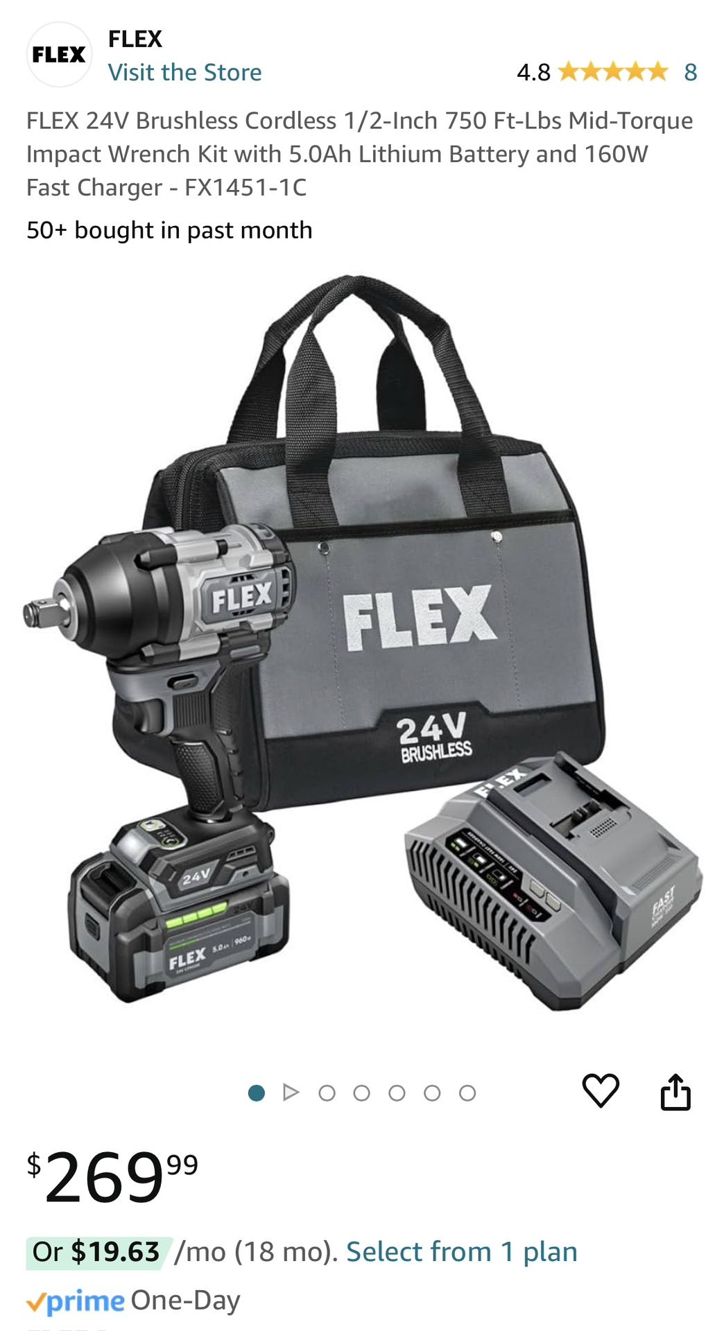 Flex 1/2” Mid torque Impact Wrench Kit - Main Image