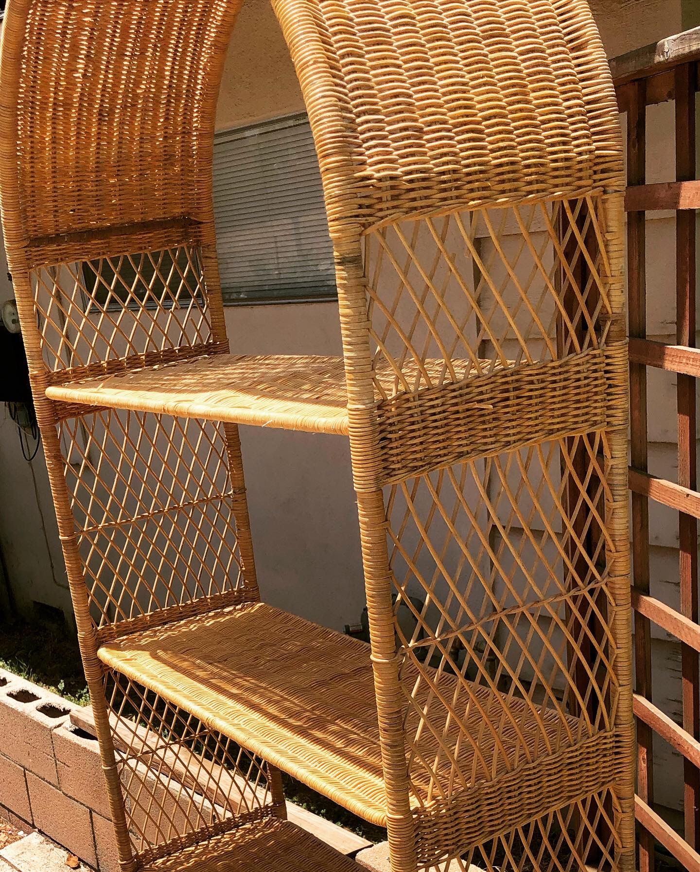 Vintage Wicker Shelf