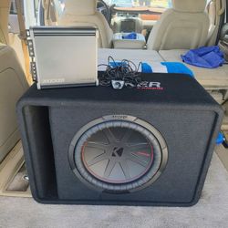 Kicker 12" Comp R and kicker amp + bass knob remote