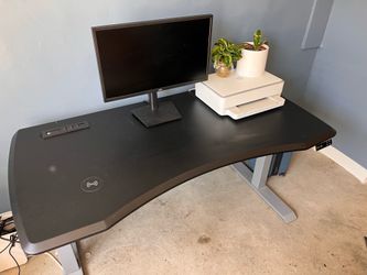 WorkPro Electric 60"W Height-Adjustable Standing Desk with Wireless Charging
