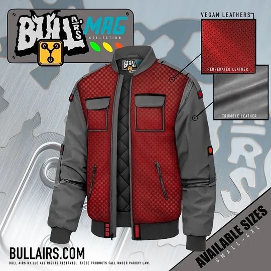 Bull Airs Marty McFly Jacket - Back To The Future 2 Size LARGE NWT