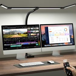 Brand New LED Desk Lamp with Base, 42-Inch 4-Panel Light for Dual Monitors
