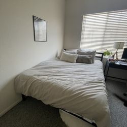 Queen Bed Set – Mattress + Frame 