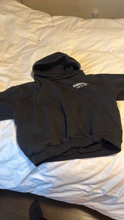 black essentials fear of god hoodie