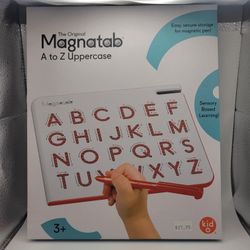 Alphabet WRITING MAGNATAB  A to Z Upper Case Letter & Pen Reusable Brand New
