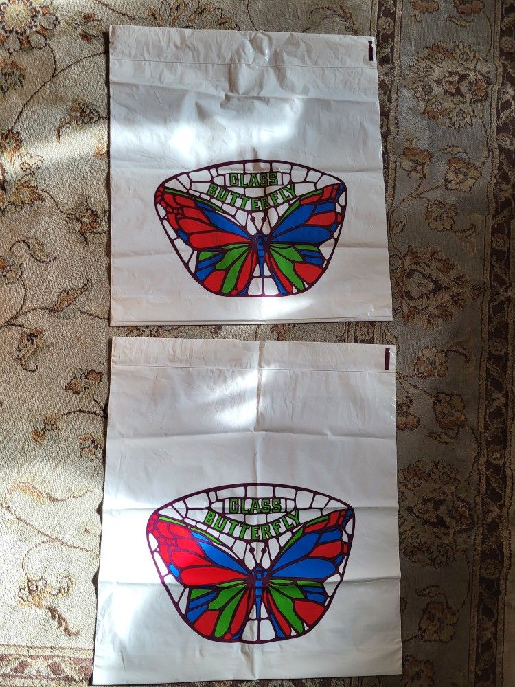 Glass Butterfly Plastic Bags