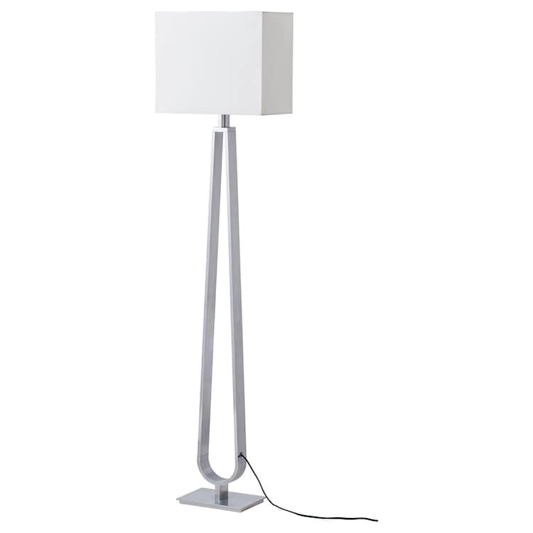 IKEA klabb floor lamp with LED bulb in off white