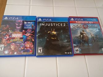PS4 Game Bundle – Marvel vs Capcom, Injustice 2, God of War