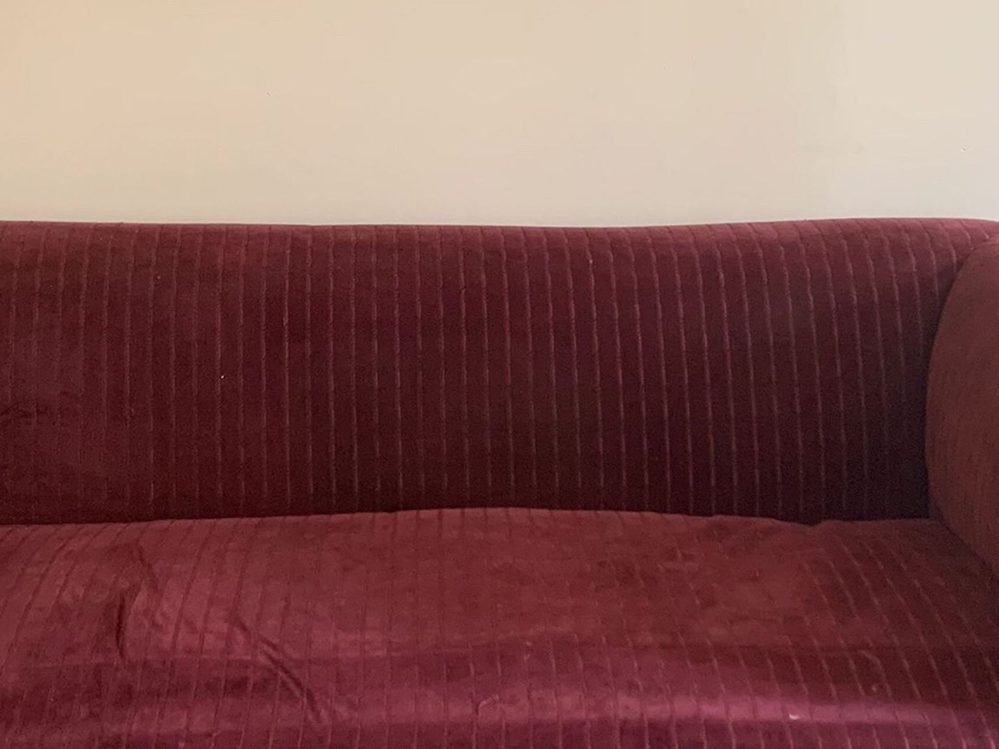 Vintage Red Velvet Sofa