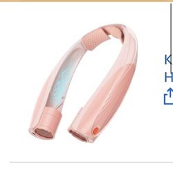 Pink Color Portable Neck Fan, 20H RunTime Cooling Fan, 6 Speeds 360° Airflow Personal Fan, Rechargeable Hands Free with 6000mAh Battery Wearable Fan