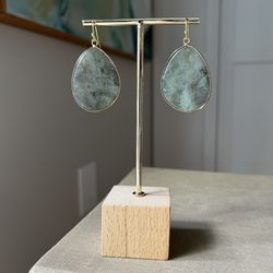 Labradorite Statement Earrings ( firm on price )