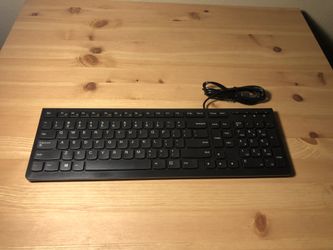 Genuine Lenovo DOK5321 USB Wired Replacement PC Keyboard Tested! Works!