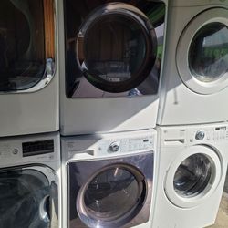 Kenmore Elite Front Load Washer And Stackable Gas Dryer Set With Steam 