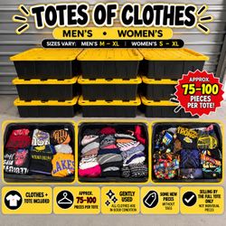 Tote of Mixed Men's & Women's Clothing