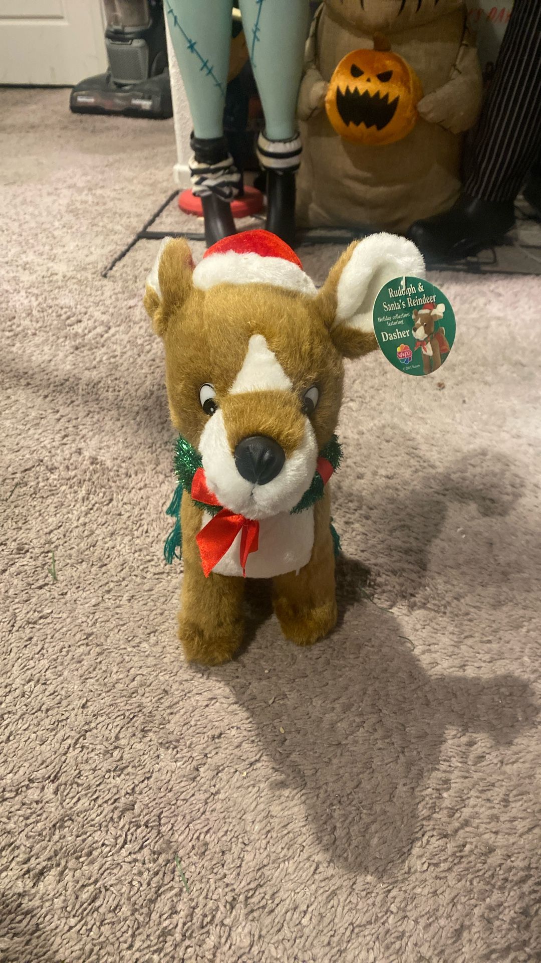 Vintage Plush Rudolph Santa’s Reindeer Still With Tags