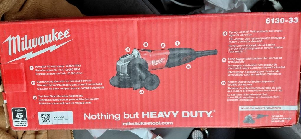 Milwaukee Angle Grinder