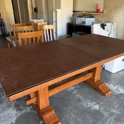 Dining Room Table and Six Chairs