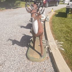 Vintage Deer Cement Life Size