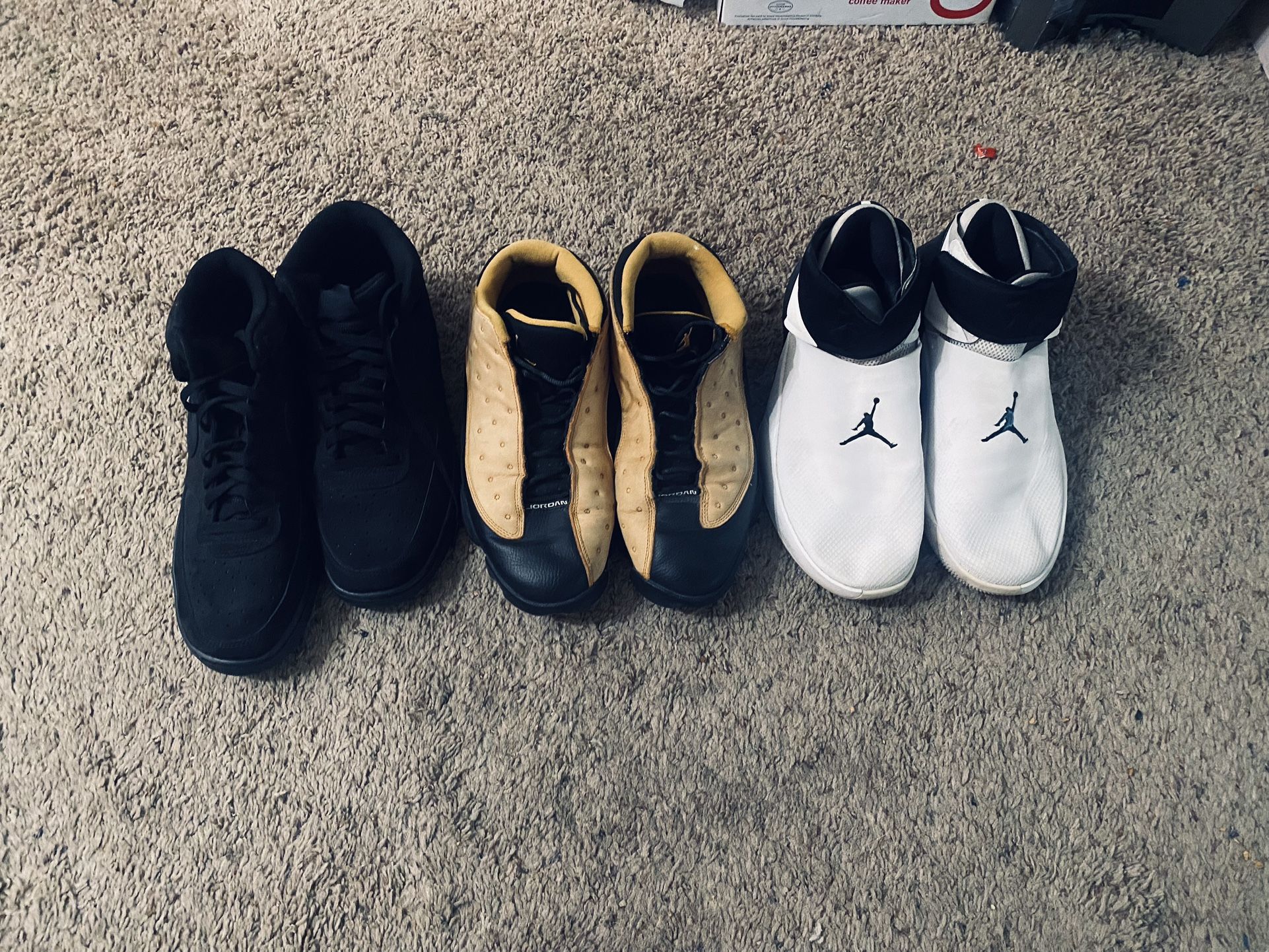 Authentic Nikes and Jordans for sale size 11 black Nikes Are Like New Very Light Wear Asking $50 Obo For All please read info