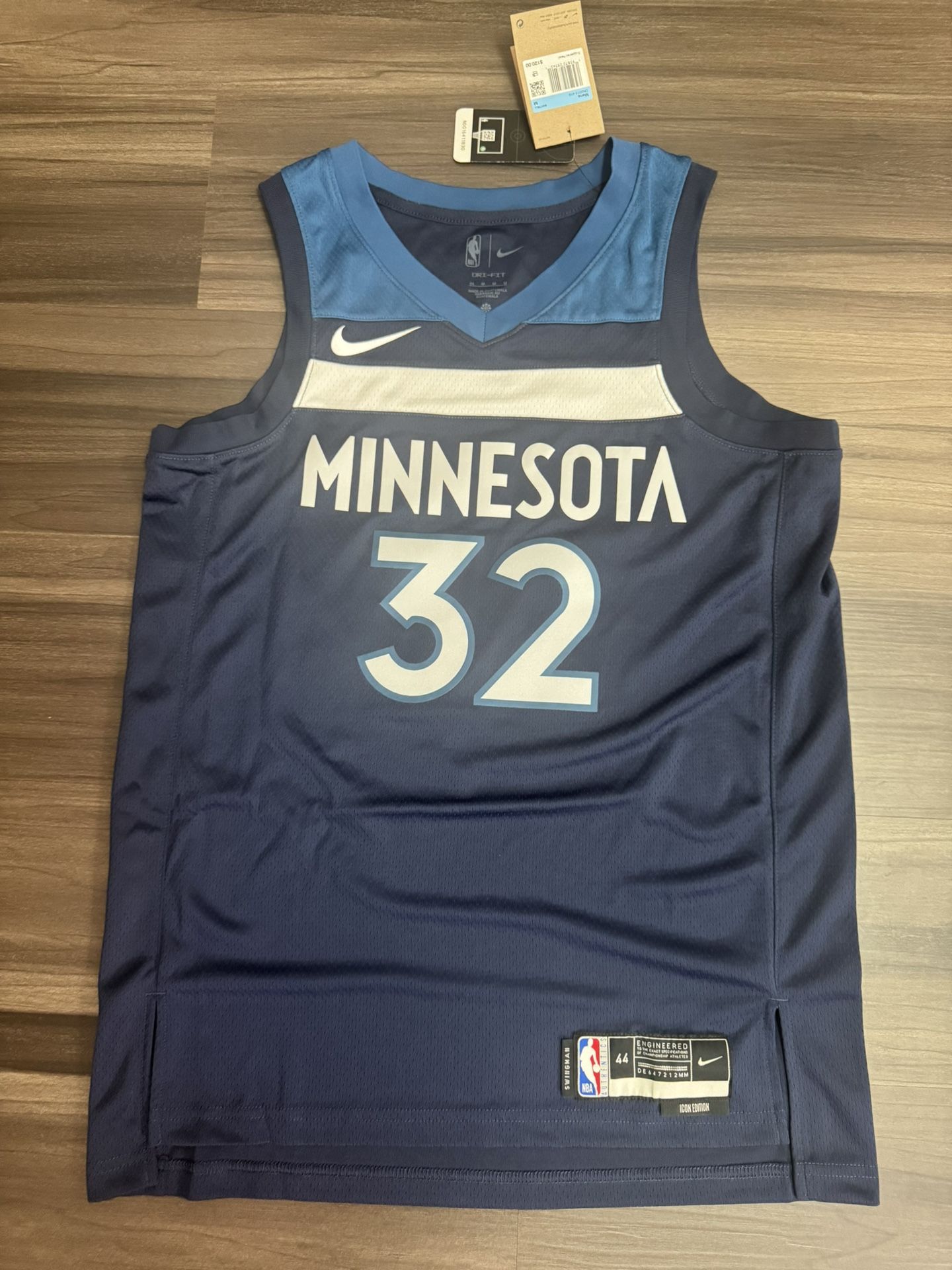 Nike Minnesota Timberwolves Karl Anthony Towns NBA Icon Edition Jersey Sz 44 M
