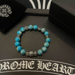 Chrome Hearts Classic Vintage Multi-Element Turquoise Bracelet