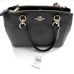 Coach Small Pouch Crossgrain Leather Shoulder Bag