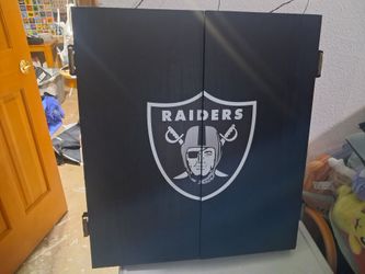 Las Vegas Raiders Dartboard Cabinet