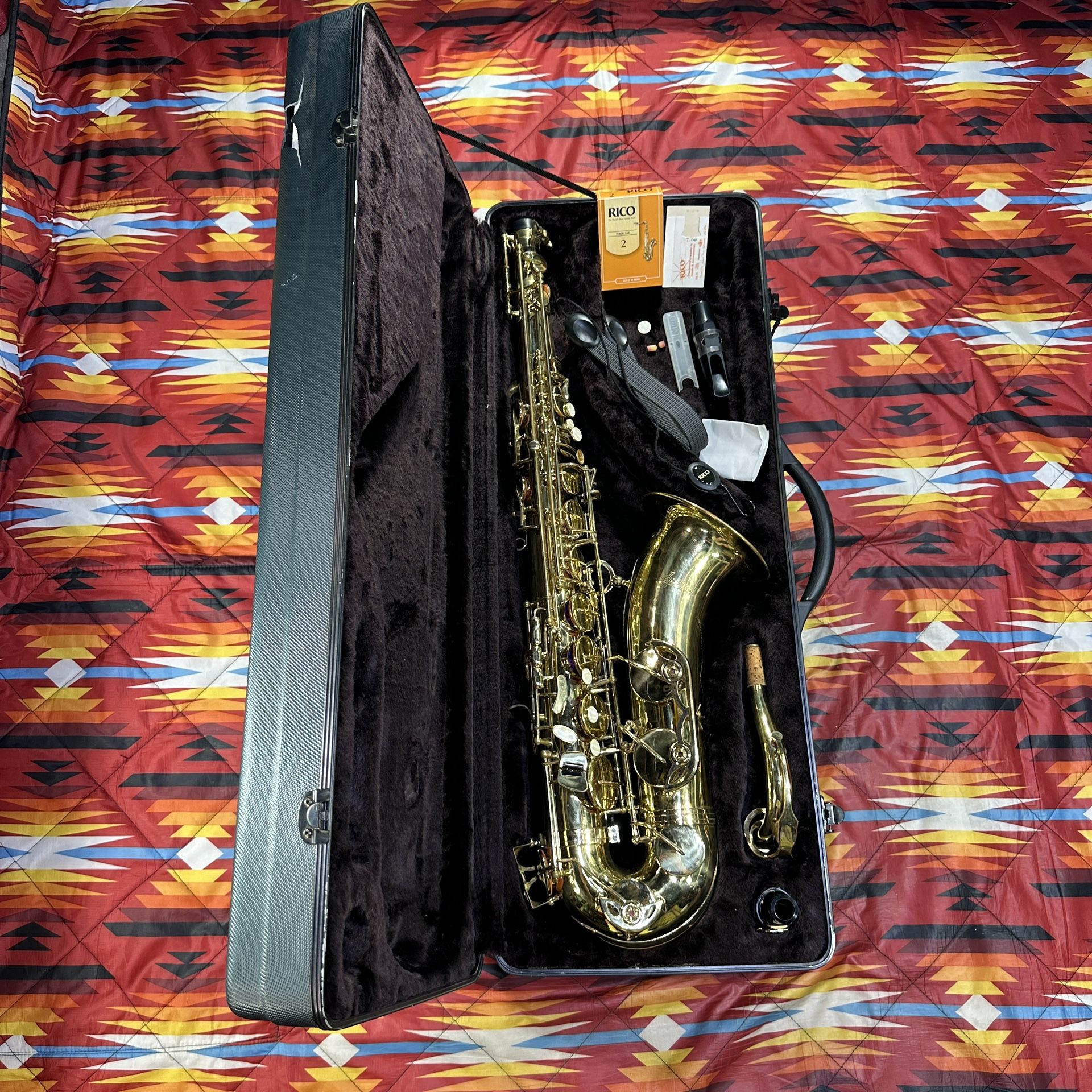 Vintage Bestler 954 Brass 30” Saxophone With Case
