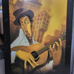 Painting Print on Wood Frame