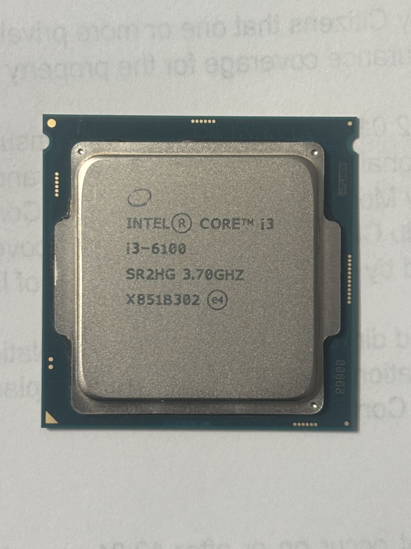 i3-6100 Intel Processor 