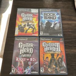 PlayStation 2 Rhythm Games Rock Band Guitar Hero
